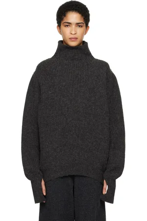 LEMAIRE Brown High Neck Sweater
