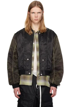 Andersson Bell Black Mesh Sleeve Bomber Jacket