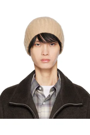 Auralee Tan Brushed Beanie