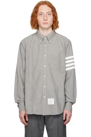 Thom Browne Gray 4-Bar Shirt