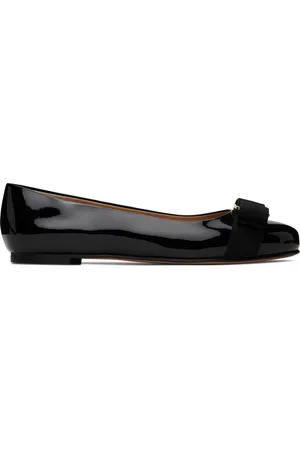 Salvatore Ferragamo Black Varina Ballerina Flats