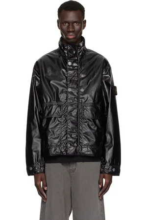Stone Island Black 4100016 Mussola Gommata-TC Jacket