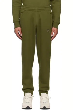 Maison Kitsuné Khaki Bold Fox Head Comfort Sweatpants