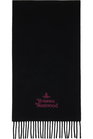 Vivienne Westwood Black Embroidered Scarf