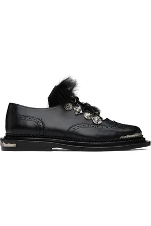 TOGA PULLA Black Perforated Oxfords