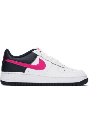 Nike Kids White & Pink Air Force 1 Big Kids Sneakers