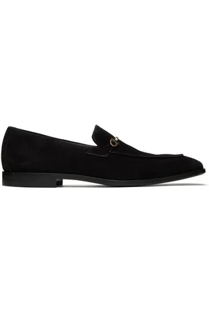 Salvatore Ferragamo Black Gancini Ornament Loafers