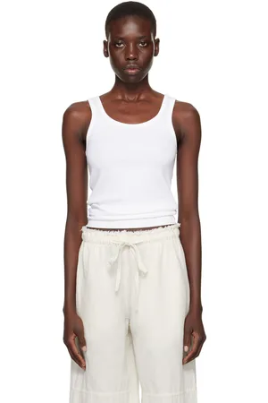 CDLP White Ribbed Tank Top