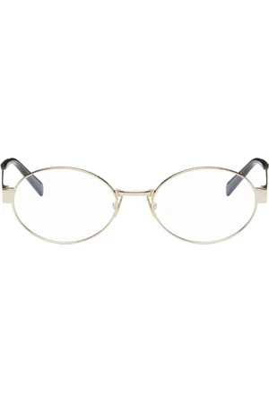 Saint Laurent Gold New Wave Panthos Metal Glasses