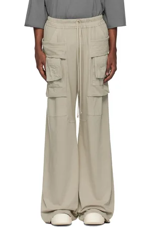 Rick Owens Off-White Porterville Creatch Wide Drawstring Cargo Pants