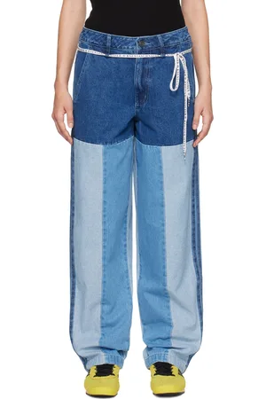 adidas Blue KSENIASCHNAIDER Edition Patchwork Straight Leg Jeans