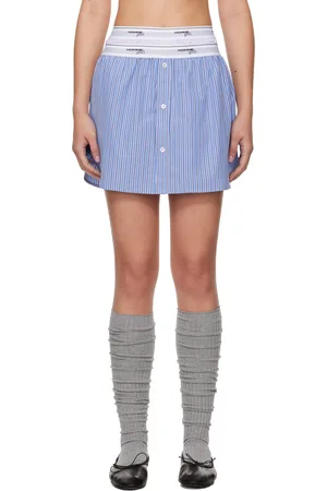 HOMMEGIRLS Blue Shirttail Miniskirt