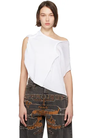 Y / PROJECT White Insert Scarf Tank Top