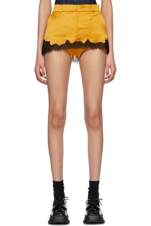 pushBUTTON Yellow Wrap Skort
