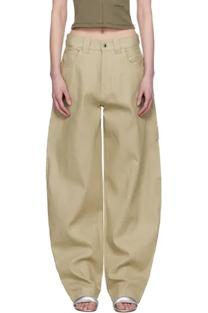 DARKPARK Beige Audrey Barrel Leg Carpenter Jeans