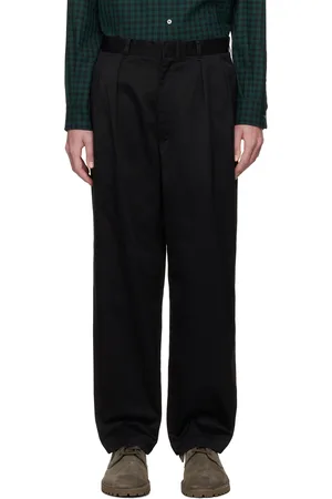 NANAMÍCA Black Double Pleat Chino Trousers