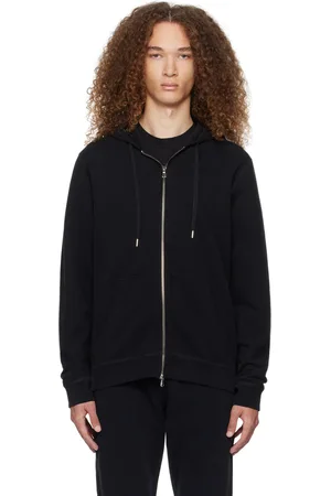 Sunspel Black Zip Hoodie