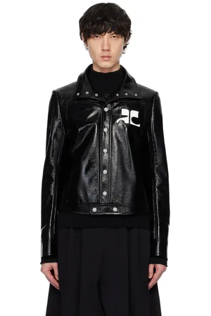 Courrèges Black Reedition Vinyl Jacket