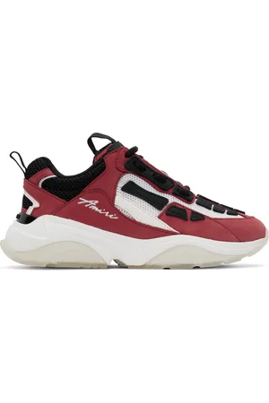 AMIRI Kids White & Burgundy Bone Runner Sneakers