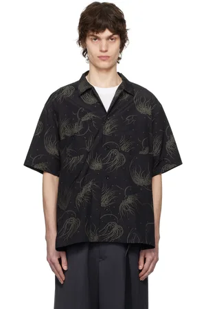 SACAI Black Dot Flower Print Shirt