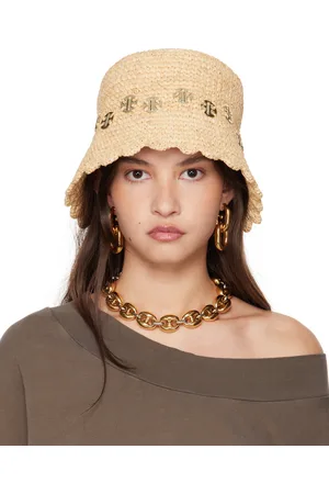 Paco rabanne Beige Natural Raphia Beach Hat