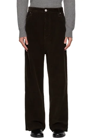 Ami Brown Baggy Fit Trousers
