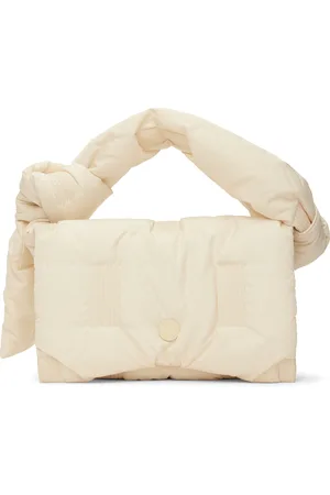 Issey Miyake Beige Square Cushion Bag