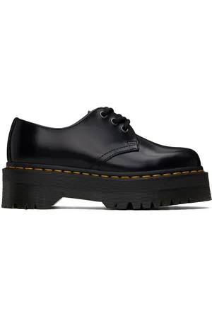 Dr. Martens Black 1461 Smooth Leather Platform Derbys