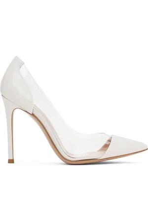 Gianvito Rossi Off-White Plexi Heels