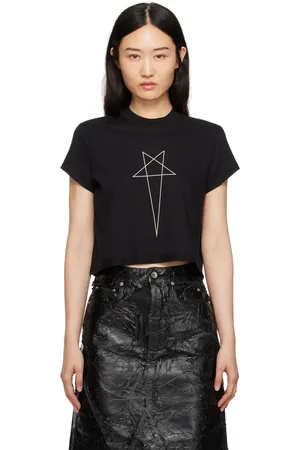 Rick Owens Black Porterville Cropped Small Level T-shirt