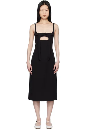 SANDY LIANG Black Machu Midi Dress
