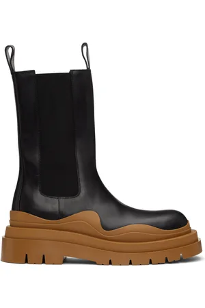 Bottega Veneta Black Tire Chelsea Boots