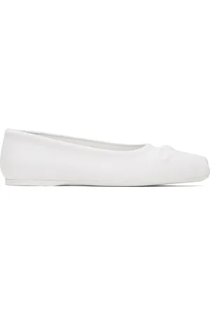 Marni White Seamless Little Bow Ballerina Flats