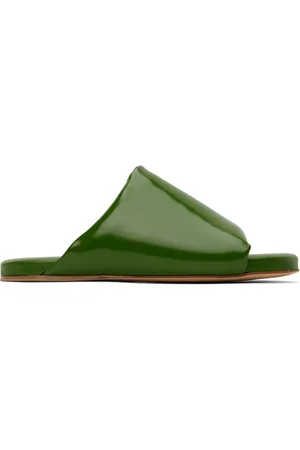 Bottega Veneta Green Cushion Slides