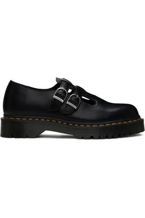 Dr. Martens Black 8065 II Bex Smooth Leather Platform Oxfords