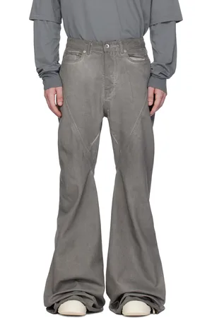 Rick Owens Gray Porterville Bias Bootcut Jeans