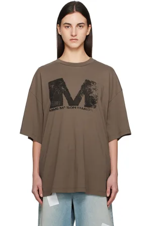 Maison Margiela Brown Sunbleached Logo T-shirt