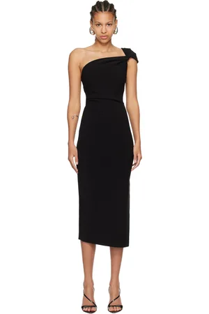 Bec & Bridge Black Elea Asym Midi Dress