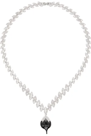 OTTOLINGER SSENSE Exclusive Silver & Black Diamond Dip Necklace