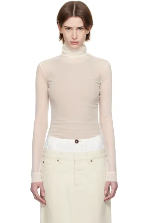 Maison Margiela Off-White High-Neck Bodysuit