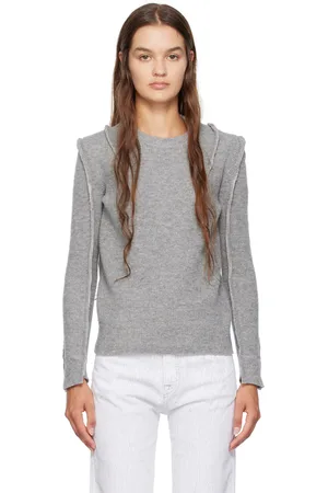 R13 Gray Flat Sleeve Sweater