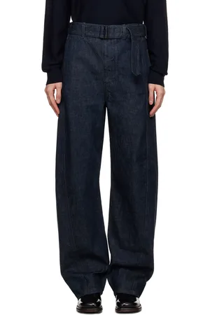 LEMAIRE Indigo Twisted Belted Jeans