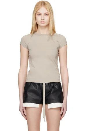 Rick Owens Off-White Cropped Level T-Shirt