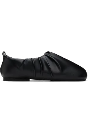 Yume Yume Black Wrinkle Ballerina Flats