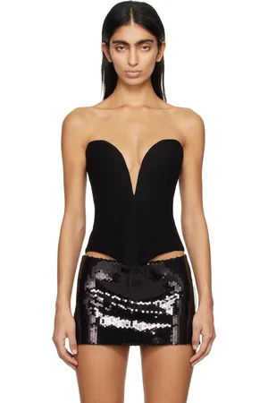 Monot Black Plunging Top