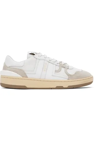 Lanvin White Clay Mesh Sneakers