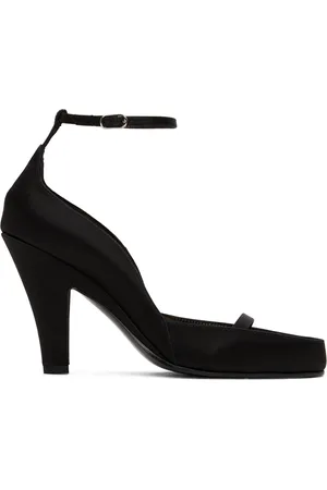 The Row Black Ankle Strap Heels