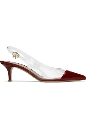 Gianvito Rossi Red Plexi Sling 55 Heels