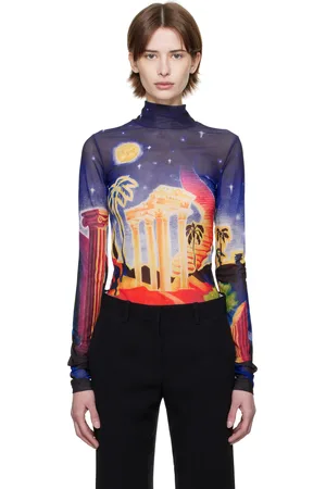 Casablanca Multicolor Midnight Acropolis Mesh T-Shirt