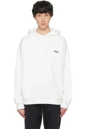 Ermenegildo Zegna White Dropped Shoulders Hoodie